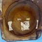 Vintage Leather Wrapped Decanter Wooden Stopper & Embossed Design A Menini Italy