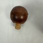 Vintage Leather Wrapped Decanter Wooden Stopper & Embossed Design A Menini Italy