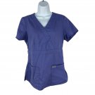Greys Anatomy By Barco Womens Scrub Top M Blue V-Neck 2 Pockets Greys Anatomy By Barco Womens Scrub Top M Blue V-Neck 2 Pockets
