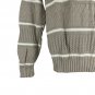 Jantzen Mens Knit Sweater Beige Stripe Large Vintage Warm Made In USA