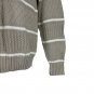 Jantzen Mens Knit Sweater Beige Stripe Large Vintage Warm Made In USA
