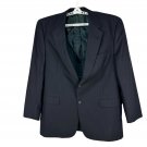 Austin Reed Dillards Mens 46L Two Button Blazer Black Pinstripe Pure Wool