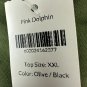 Pink Dolphin Mens Size XXL Olive/Black Zip-Up Hoodie