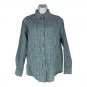 Eddie Bauer Womens Small Plaid Button-Up Long Sleeve Shirt Blue/Green