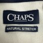 Chaps Mens White Striped Polo Shirt Size M Cotton Short Sleeve Casual Classic