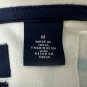 Chaps Mens White Striped Polo Shirt Size M Cotton Short Sleeve Casual Classic