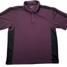 Grand Slam Golf Mens Polo Shirt Size L Purple & Black Colorblock 100% Polyester