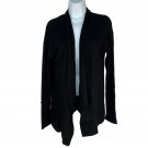 So Authentic American Heritage Womens Black Open-Front Cardigan S Lightweight