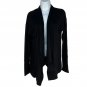 So Authentic American Heritage Womens Black Open-Front Cardigan S Lightweight