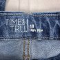 Time And Tru Womens High Rise Frayed Hem Denim Jeans Size 18 Dark Wash Stretch