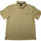 Greg Norman Mens Polo Shirt Medium Yellow Polyester Short Sleeve Athletic Fit