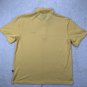 Greg Norman Mens Polo Shirt Medium Yellow Polyester Short Sleeve Athletic Fit