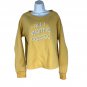 Hem And Thread Size M Pullover Sweatshirt All I Want Is Coffee Graphic Yellow