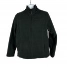 Natural Reflections Mens Black Full Zip Fleece Jacket Medium