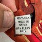 Jerry Garcia Collection 100 Percent Silk Red Abstract Design Necktie