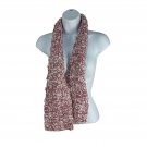 Chunky Knit Infinity Scarf Marled Textured Design Pink & White Soft Acrylic Yarn Chunky Knit Infinity Scarf Marled Textured Design Pink & White Soft Acrylic Yarn