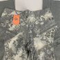 GM Floral Print Womens Stretch Panel Pants S/M Gray & White