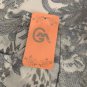 GM Floral Print Womens Stretch Panel Pants S/M Gray & White