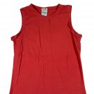Old Navy Womens Sleeveless Red Tank Top Size S Casual Soft Cotton Blend Crewneck