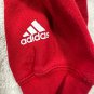 Adidas Wisconsin Hoodie Mens XL Red Logo Pullover 70% Cotton Casual Long Sleeve