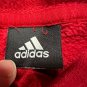 Adidas Wisconsin Hoodie Mens XL Red Logo Pullover 70% Cotton Casual Long Sleeve