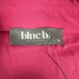 Blue B Collection Womens Western Style Shirt M Sequin Fringe Hot Pink Button-Up