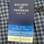 Society Of Threads Mens Slim Fit Shirt S Brown Tartan Checkered Wrinkle Free