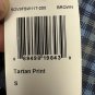 Society Of Threads Mens Slim Fit Shirt S Brown Tartan Checkered Wrinkle Free