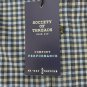 Society Of Threads Mens Slim Fit Shirt S Brown Tartan Checkered Wrinkle Free