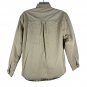 Chaps Denim Mens Size M Long Sleeve Khaki Button-Up Shirt Fleece Lined