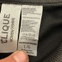 DHL Womens Black Polo Shirt By Clique L 100% Polyester Embroidered Logo