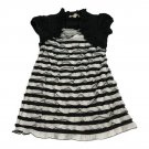 Speechless Girls Ruffle Striped Dress With Bolero Jacket Size 5 Black White