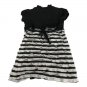 Speechless Girls Ruffle Striped Dress With Bolero Jacket Size 5 Black White
