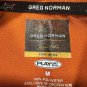 Greg Norman Mens M Orange Polo Shirt Play Dry Short Sleeve Golf Casual Polyester