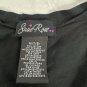 Black V-Neck Susie Rose Embellished Tee W/ Rhinestone Design Size Medium