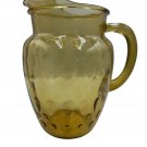 Vintage 1960s Hazel Atlas Amber Glass Pitcher Mid-Century Modern Textured Handle Vintage 1960s Hazel Atlas Amber Glass Pitcher Mid-Century Modern Textured Handle