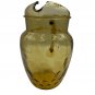 Vintage 1960s Hazel Atlas Amber Glass Pitcher Mid-Century Modern Textured Handle