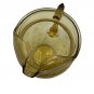 Vintage 1960s Hazel Atlas Amber Glass Pitcher Mid-Century Modern Textured Handle
