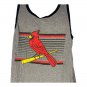District M Gray Cardinal Graphic Tank Mens Size M Sleeveless Made In India