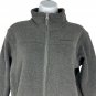 Columbia Boys Full Zip Charcoal Gray Fleece Jacket Size L Lightweight Warm Layer