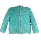 Eddie Bauer Kids M 10/12 Reversible Jacket Faux Fur Lined Teal Navy Lightweight