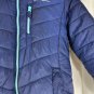 Eddie Bauer Kids M 10/12 Reversible Jacket Faux Fur Lined Teal Navy Lightweight