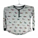 Secret Treasures Womens Gray Henley Pajama Top Dachshund Print Size Large Secret Treasures Womens Gray Henley Pajama Top Dachshund Print Size Large
