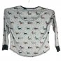 Secret Treasures Womens Gray Henley Pajama Top Dachshund Print Size Large