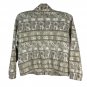 Teddi Women’s Fleece Full Zip Jacket Size L Tan Animal Print Lightweight
