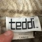 Teddi Women’s Fleece Full Zip Jacket Size L Tan Animal Print Lightweight