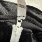 Velvet Black Track Jacket XXL With White Stripes Full Zip Unisex