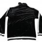 Velvet Black Track Jacket XXL With White Stripes Full Zip Unisex