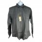 Stitch Note Mens Grey Long Sleeve Shirt L Classic Collar 100% Egyptian Cotton