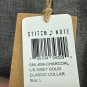 Stitch Note Mens Grey Long Sleeve Shirt L Classic Collar 100% Egyptian Cotton